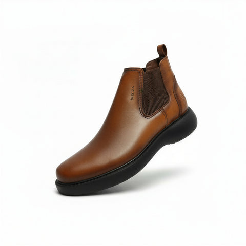 Bottine En Cuir 504 Tabac